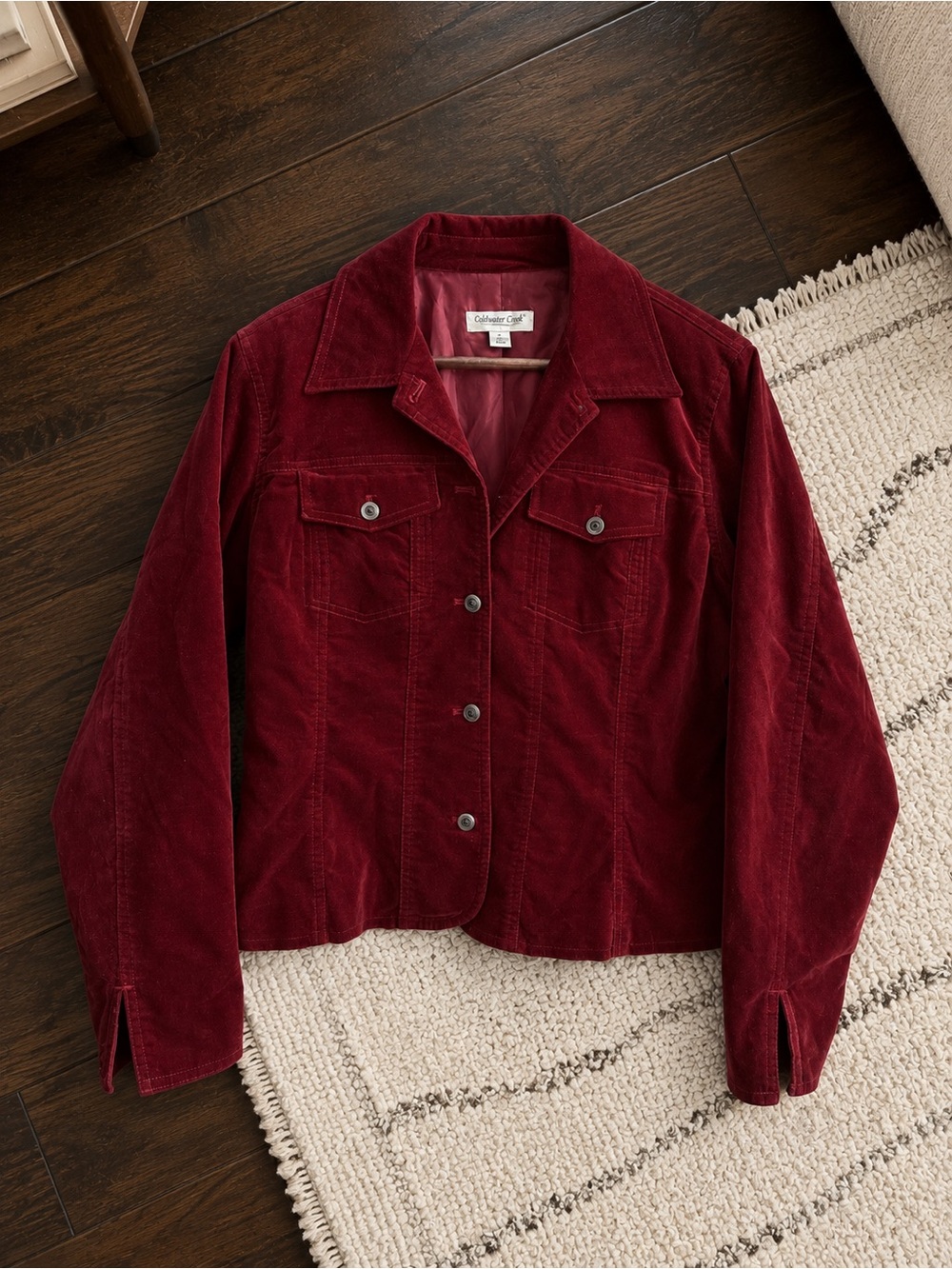 Vintage Red Velvet Coldwater Creek Jacket Size S